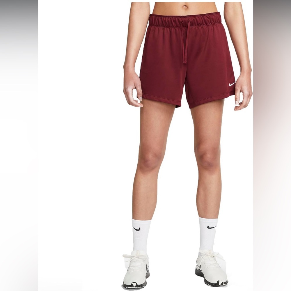 Women Nike Red Athletic Shorts Lightweight Performance